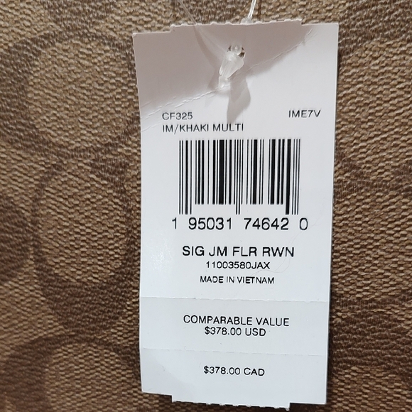 COACH Signature Floral Satchel - Red and Purple NWT - Picture 3 of 11